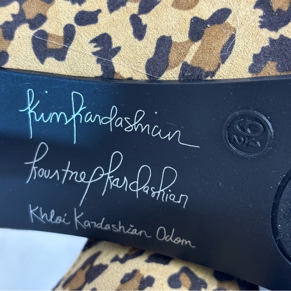Kardashian Kollection Heels Fabric Leopard Print Stiletto Dressy Shoes Size 9.5 - Picture 12 of 16